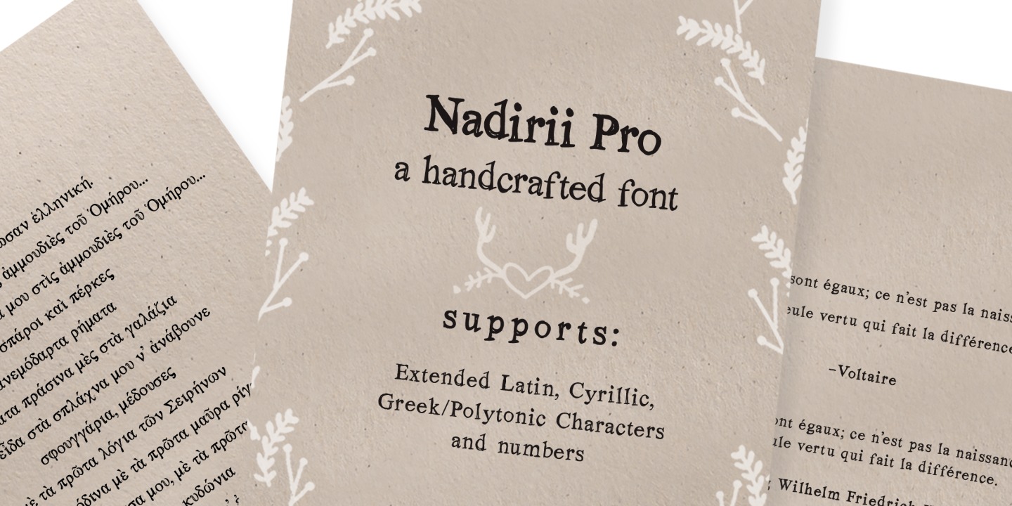 Nadirii Pro Regular Font preview